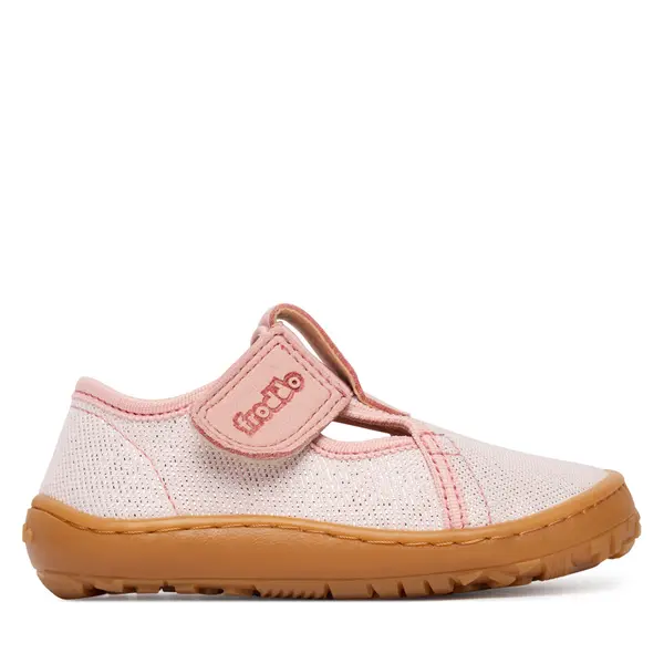 froddo Papuče Froddo Barefoot Canvas T-Bar G1700439-2 M Ružičasta