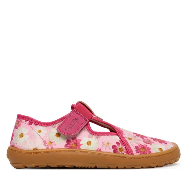 froddo Papuče Froddo Barefoot Canvas T-Bar G1700439-4 D Ružičasta