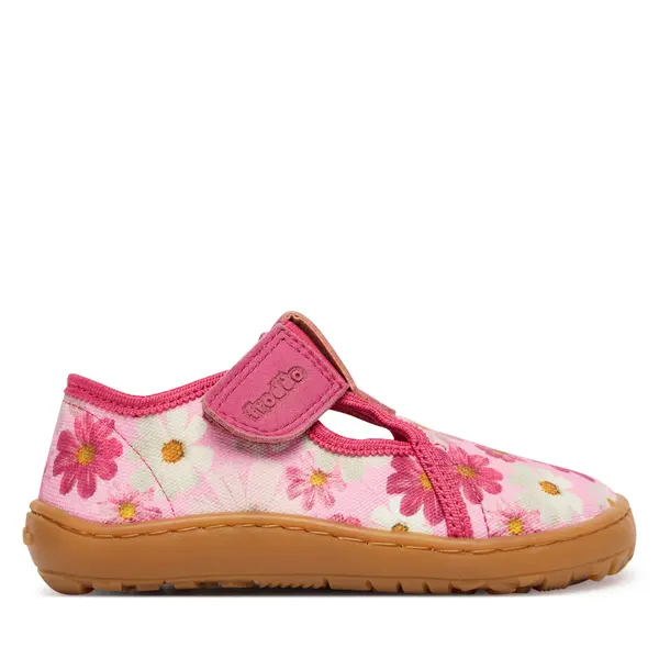 froddo Papuče Froddo Barefoot Canvas T-Bar G1700439-4 M Ružičasta