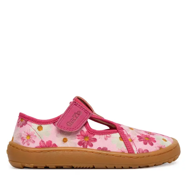 froddo Papuče Froddo Barefoot Canvas T-Bar G1700439-4 S Ružičasta