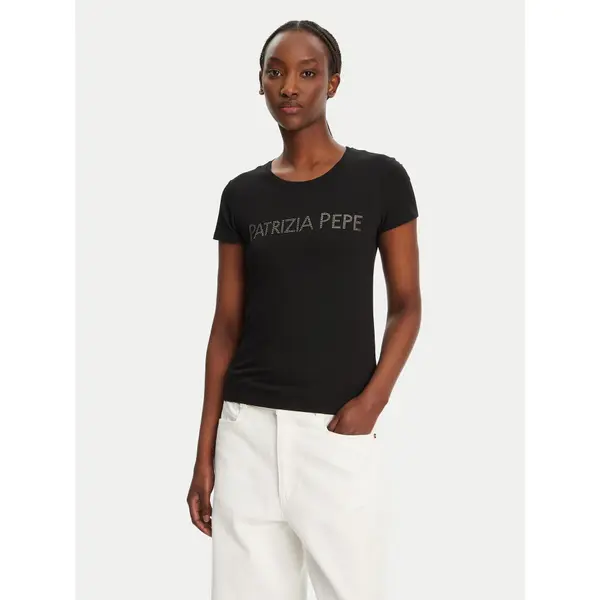 PATRIZIA PEPE Patrizia Pepe T-shirt CM1419/J013-K103 Crna Regular Fit