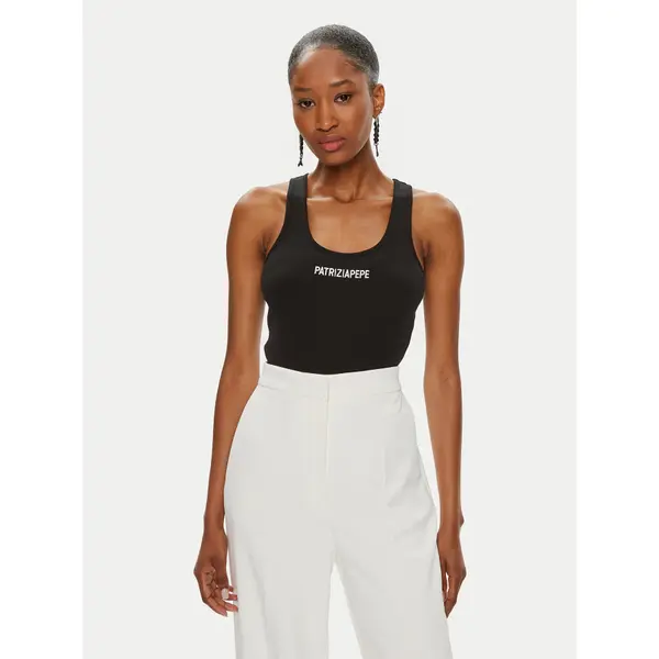 PATRIZIA PEPE Patrizia Pepe Top 8M1617/J216-K103 Crna Slim Fit