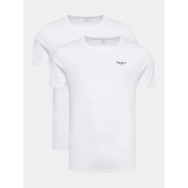 Pepe Jeans Pepe Jeans Set t-shirt majica﻿ Pepe Tshirt 2P PMU10976 Bijela Regular Fit