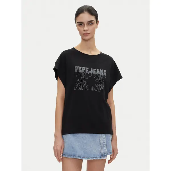 Pepe Jeans Pepe Jeans T-shirt Lira PL505996 Crna Regular Fit