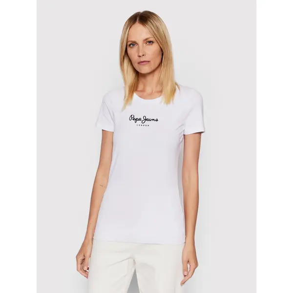 Pepe Jeans Pepe Jeans T-shirt New Virgina PL505202 Bijela Slim Fit