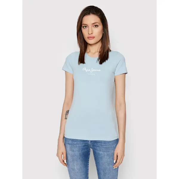Pepe Jeans Pepe Jeans T-shirt New Virgina PL505202 Plava Slim Fit