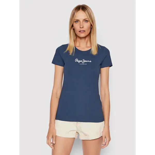 Pepe Jeans Pepe Jeans T-shirt New Virgina PL505202 Tamnoplava Slim Fit