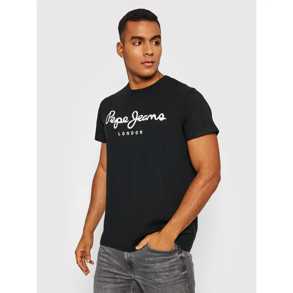 Pepe Jeans Pepe Jeans T-shirt Original PM508210 Crna Slim Fit