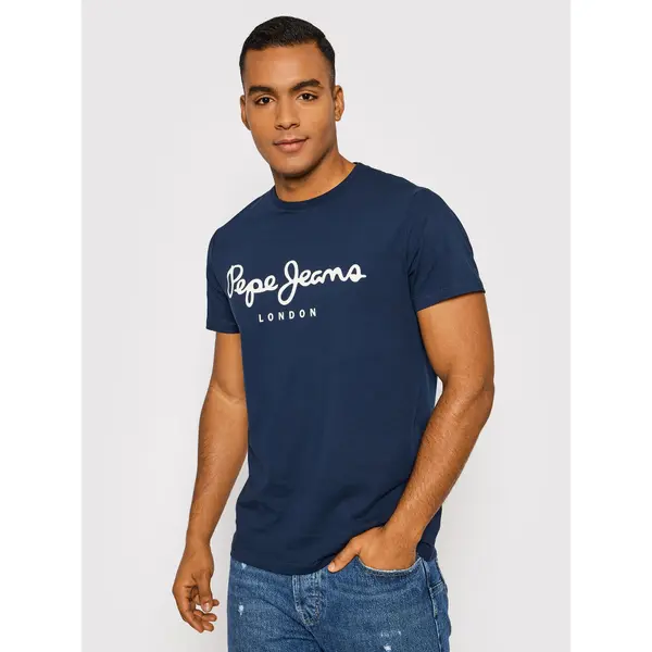 Pepe Jeans Pepe Jeans T-shirt Original PM508210 Tamnoplava Slim Fit
