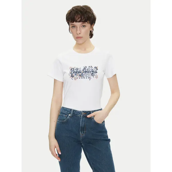 Pepe Jeans Pepe Jeans T-shirt Rosalind PL506034 Bijela Regular Fit