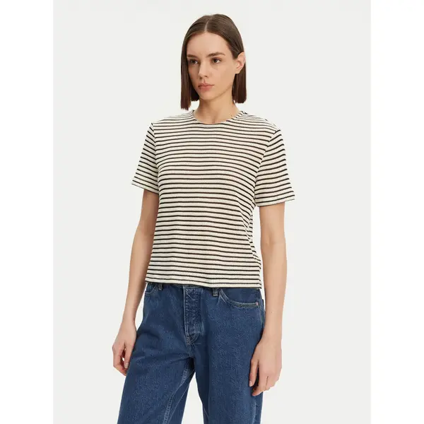 Pieces Pieces T-shirt Manilla 17155073 Écru Loose Fit