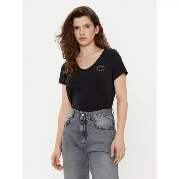 Pieces Pieces T-shirt New Billy 17102921 Crna Regular Fit