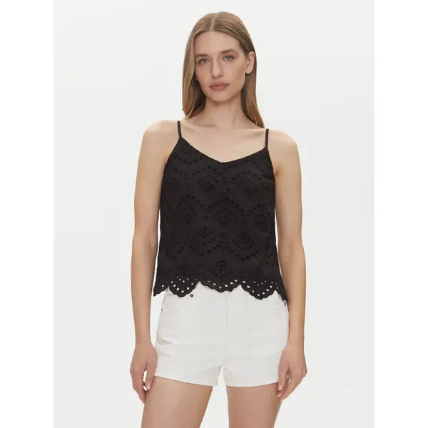 Pieces Pieces Top Vilde 17156563 Crna Regular Fit