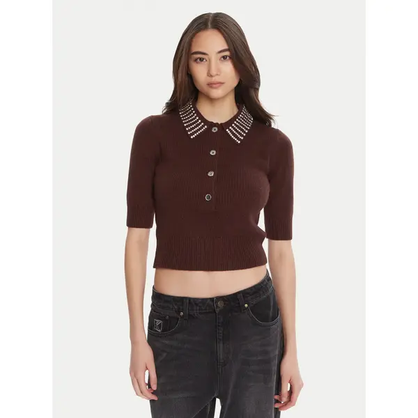 pinko PINKO Polo Emilia 105745 A2S4 Smeđa Regular Fit
