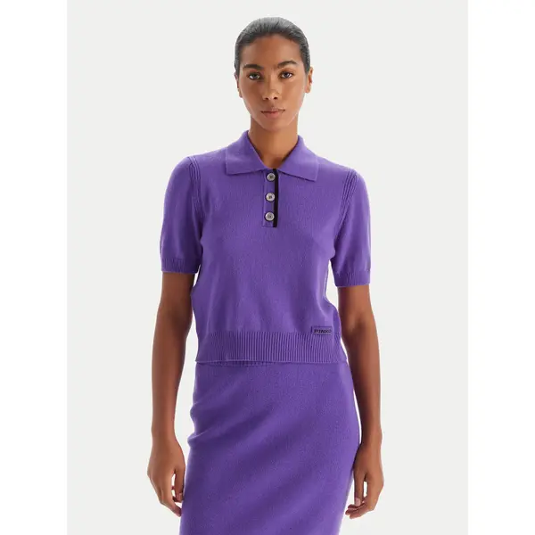 pinko PINKO Polo Gorgona 105450 A2Q9 Ljubičasta Regular Fit