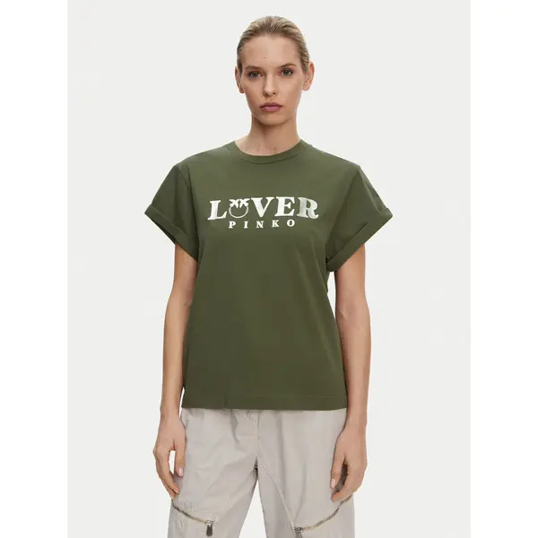 pinko PINKO T-shirt 104605 A2D1 V49 Zelena Regular Fit