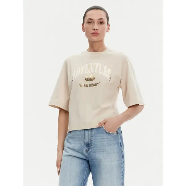 pinko PINKO T-shirt Niamey 104604 A2CS Bež Regular Fit