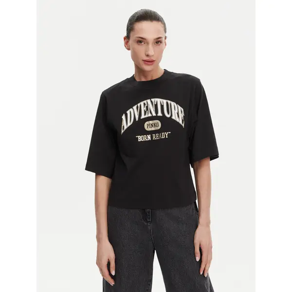 pinko PINKO T-shirt Niamey 104604 A2CS Crna Regular Fit