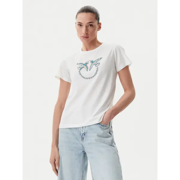 pinko PINKO T-shirt Quentin 100535 A2G7 Bijela Regular Fit