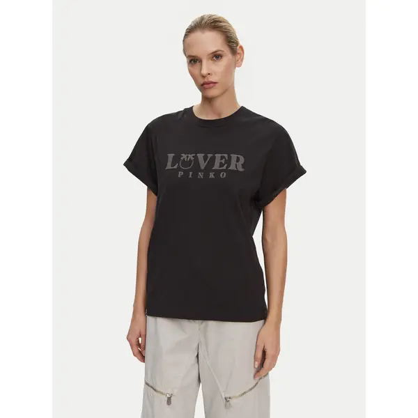 pinko PINKO T-shirt Torcetti 104605 A2D1 Crna Regular Fit