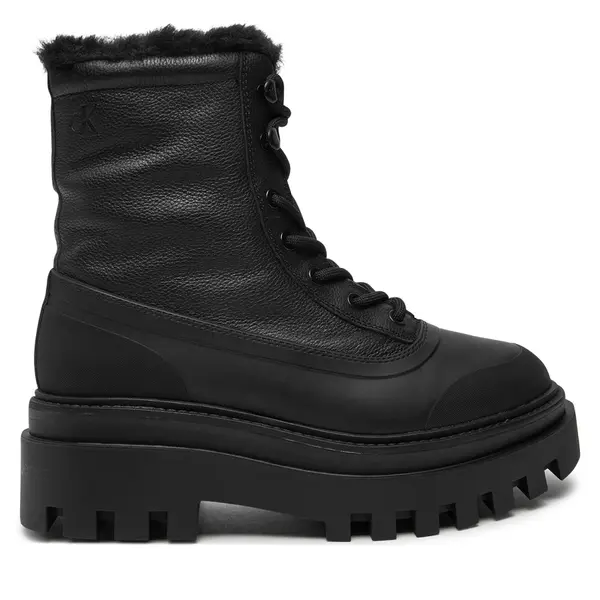 Calvin Klein Jeans Planinarske cipele Calvin Klein Jeans Flatform Lace Up Boot Padded YW0YW01557 Crna