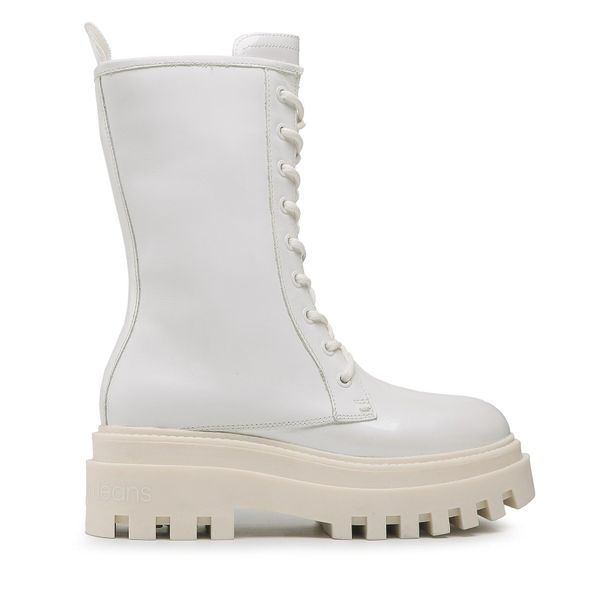 Calvin Klein Jeans Planinarske cipele Calvin Klein Jeans Flatform Laceup Patent YW0YW00852 White YBR