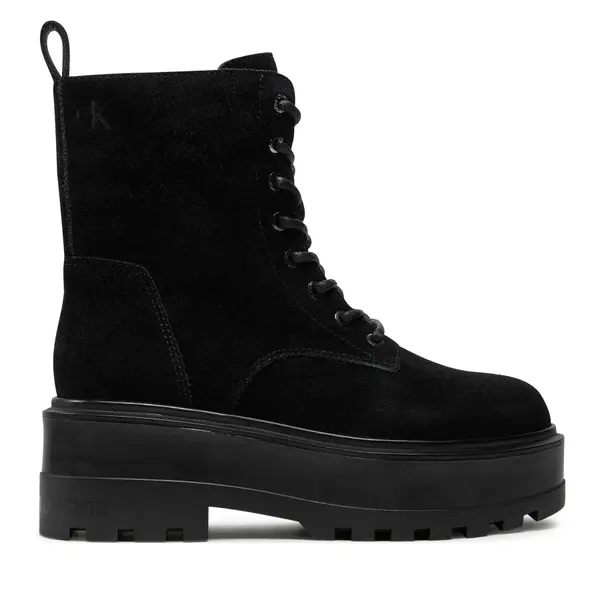 Calvin Klein Jeans Planinarske cipele Calvin Klein Jeans Flatform Zip Laceup Mg S YW0YW01554 Crna