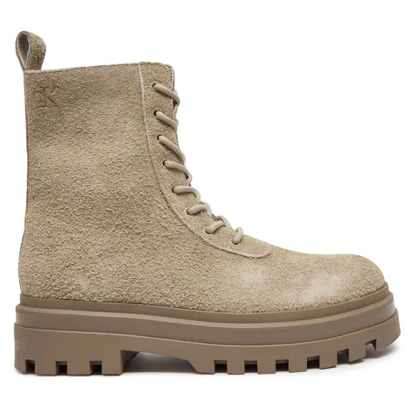 Calvin Klein Jeans Planinarske cipele Calvin Klein Jeans Lugged Lace Zip Boot Oxf Hr Su YM0YM01068 Bež