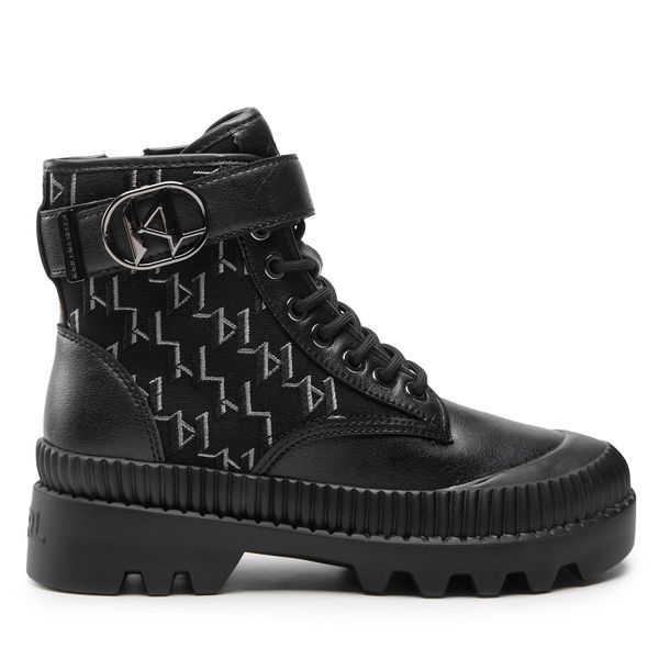 KARL LAGERFELD Planinarske cipele KARL LAGERFELD KL42552 Black Vg Lthr/Txt Mono