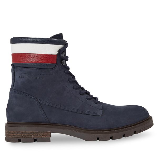 Tommy Hilfiger Planinarske cipele Tommy Hilfiger Corporate Hilfiger Nubuck Boot FM0FM04801 Desert Sky DW5