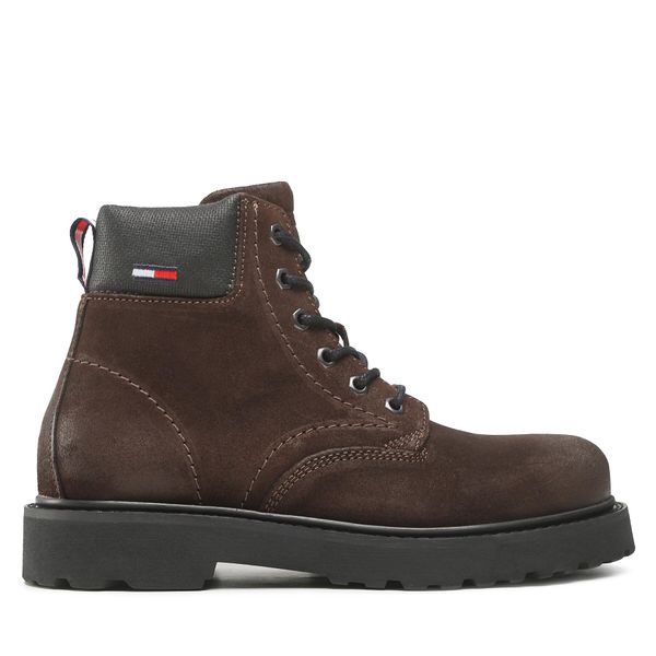 Tommy Jeans Planinarske cipele Tommy Jeans Bran Short Lace Up Nylon Collar EM0EM01059 Truffle Brown GT7