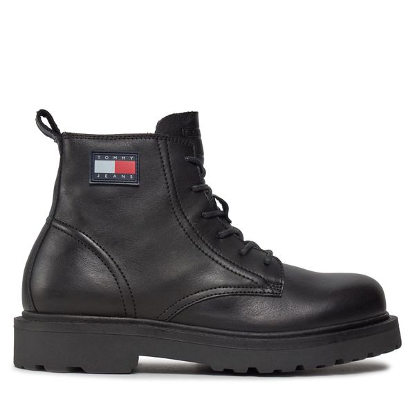 Tommy Jeans Planinarske cipele Tommy Jeans Tjm Ruberized Lace Up Boot EM0EM01276 Black BDS