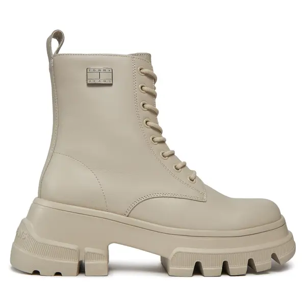 Tommy Jeans Planinarske cipele Tommy Jeans Tjw Chunky Leather Boot EN0EN02503 Bež