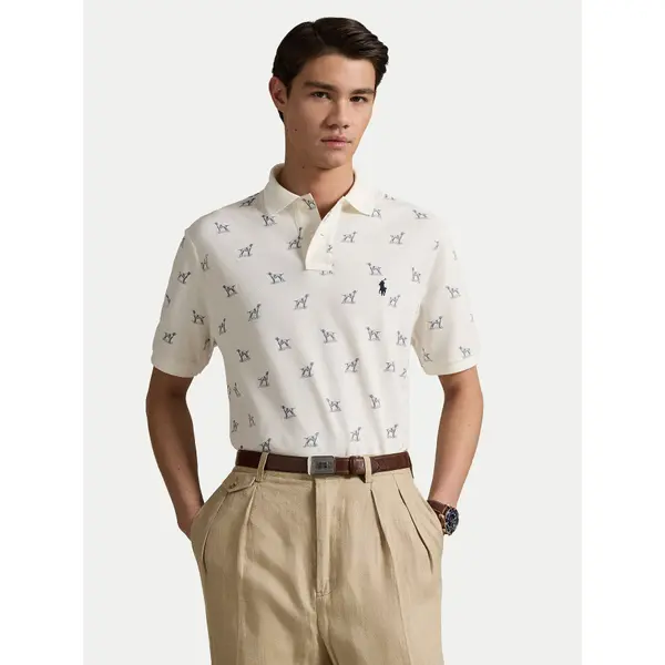 Polo Ralph Lauren Polo Ralph Lauren Polo 710974597001 Écru Custom Slim Fit