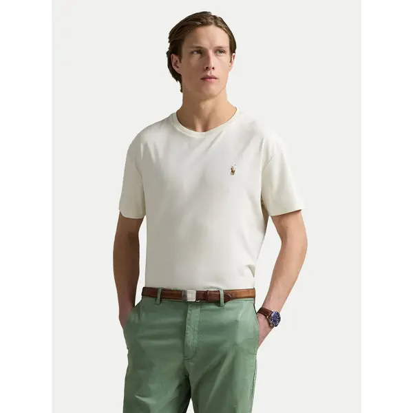 Polo Ralph Lauren Polo Ralph Lauren T-shirt 710740727094 Écru Custom Slim Fit