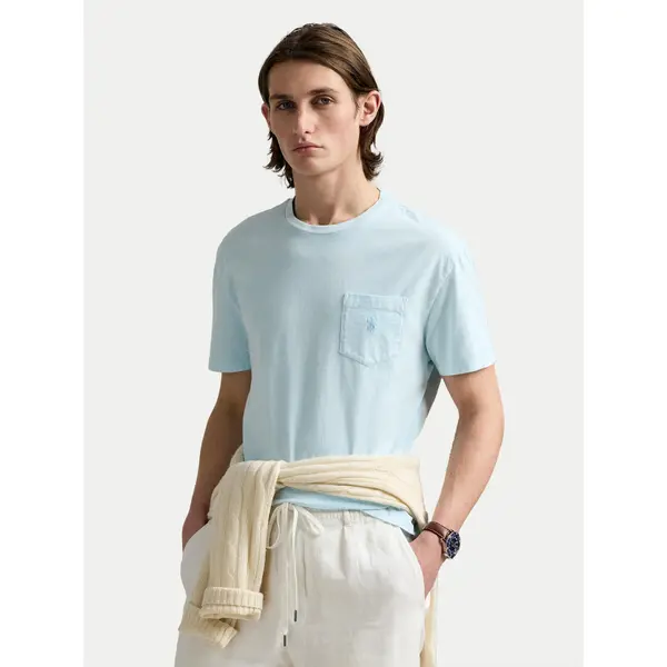 Polo Ralph Lauren Polo Ralph Lauren T-shirt 710969628002 Svijetloplava Custom Slim Fit