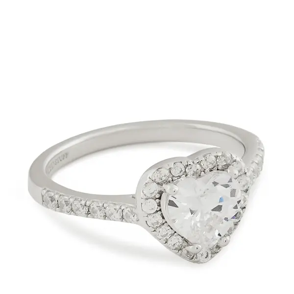 ICED STUFF Prsten ICED STUFF Heart Gem Bijelo zlato