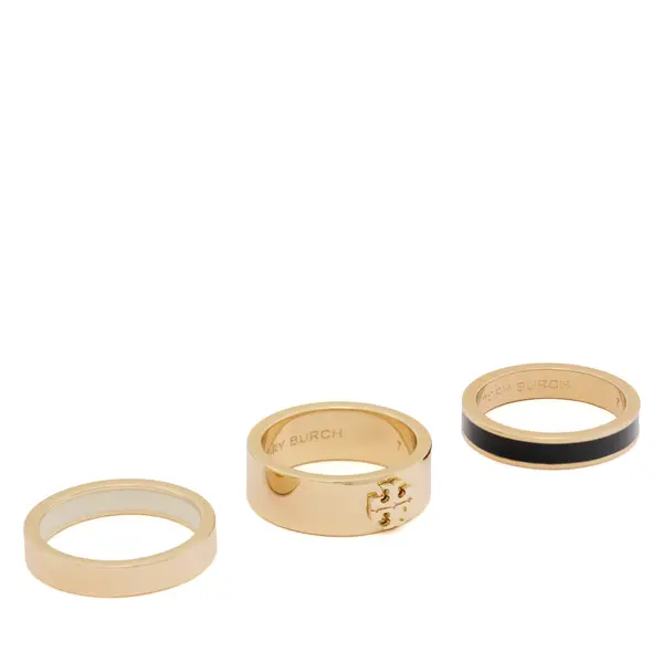 TORY BURCH Prsten Tory Burch Enamel Ring Set 184445 Crna