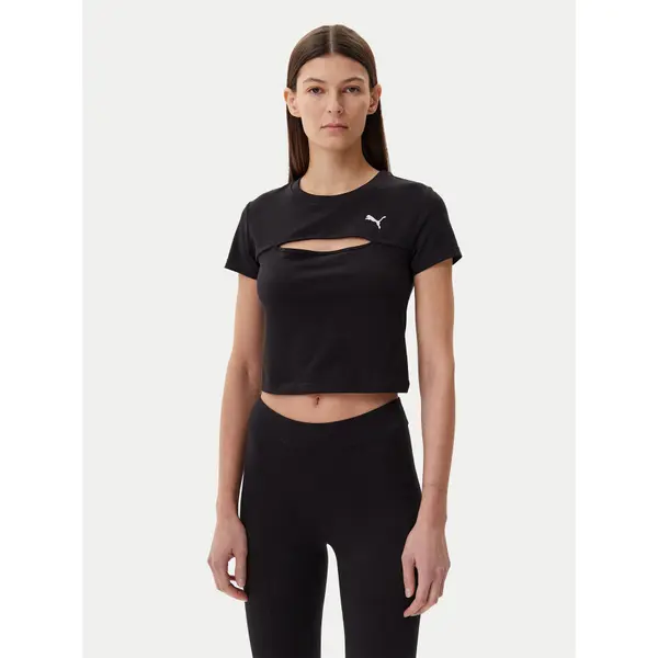Puma Puma T-shirt Ess Cut-Out 631164 Crna Slim Fit