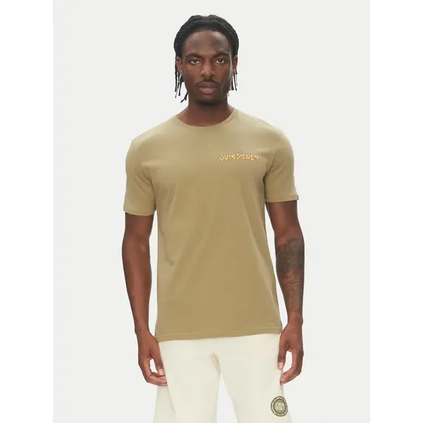 Quiksilver Quiksilver T-shirt Ev Disconnect Effects EQYZT08049 Kaki Regular Fit