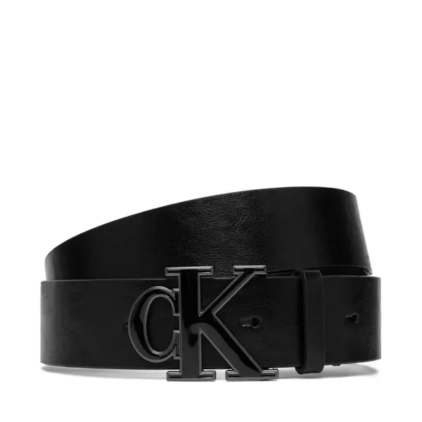 Calvin Klein Remen Calvin Klein Ck Enamel Buckle 40Mm LV04D7150G Crna