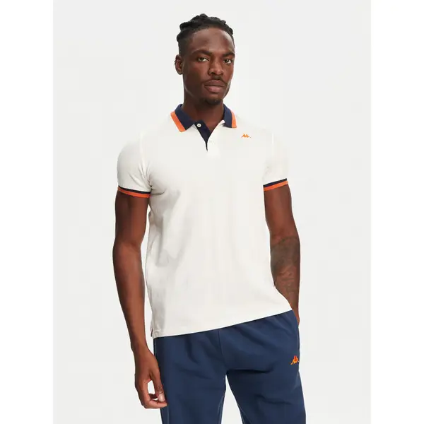 Robe di Kappa Robe di Kappa Polo Atsushi 611255W Écru Regular Fit