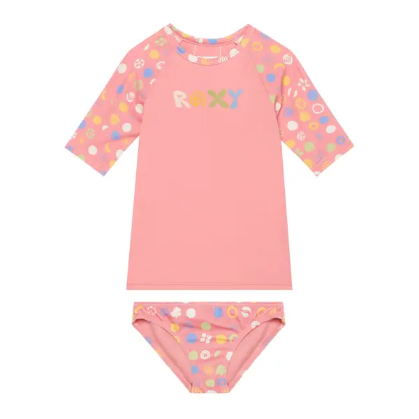 Roxy Roxy Komplet majice i kupaćih gaćica Roxy Dot ERLWR03328 Ružičasta