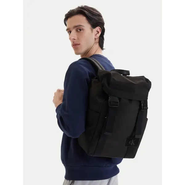 Calvin Klein Ruksak Calvin Klein Canvas Mix Backpack LV04D3364G Crna