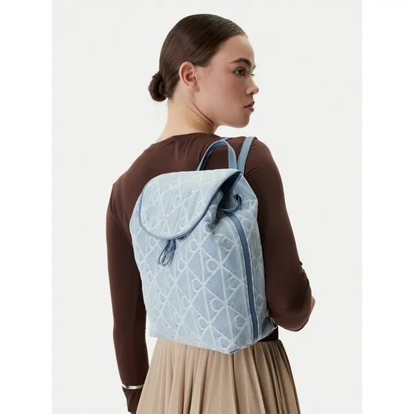 Calvin Klein Ruksak Calvin Klein Emblem Aop Denim Backpack LV04F3508G Plava