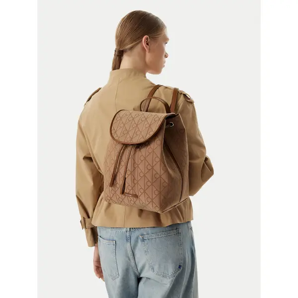 Calvin Klein Ruksak Calvin Klein Emblem Aop Jacquard LV04F3536G Smeđa
