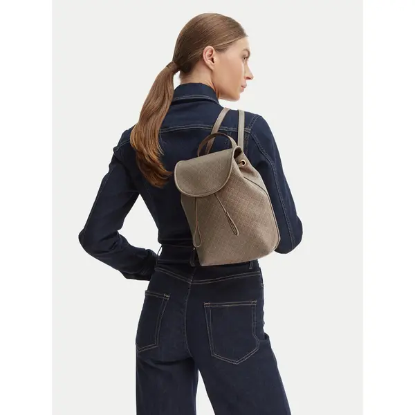 Calvin Klein Ruksak Calvin Klein Emblem Aop Mini Backpack LV04F3507G Bež