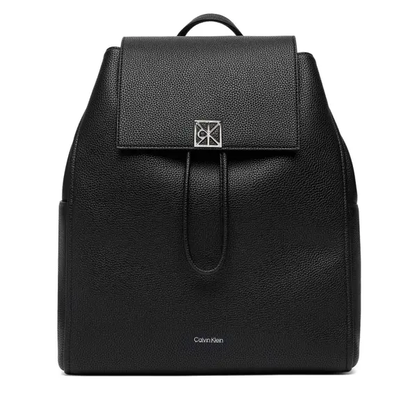 Calvin Klein Ruksak Calvin Klein Emblem Hw Pebble Backpack LV04F3553G Crna