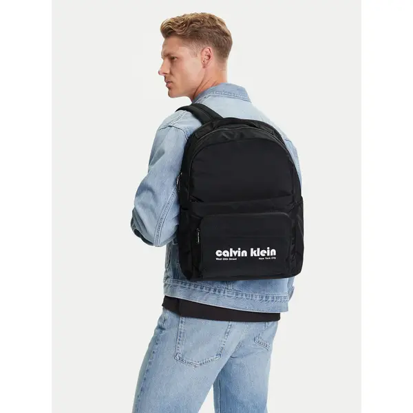 Calvin Klein Jeans Ruksak Calvin Klein Jeans Ckj Graphic Ck Multi Funct Backp LV04G3162G Crna
