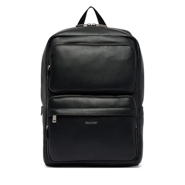 Calvin Klein Ruksak Calvin Klein Raised Double Pocket Backpack LV04D3493G Crna